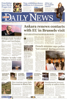 HÜRRİYET DAİLY NEWS gazetesi ilk sayfası
