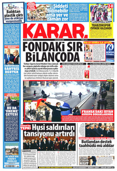 KARAR gazetesi ilk sayfası