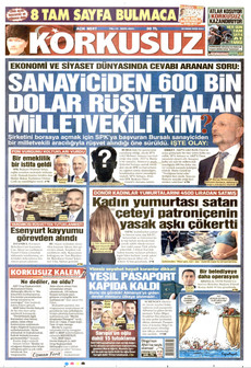 KORKUSUZ gazetesi ilk sayfası