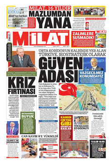 MİLAT gazetesi ilk sayfası