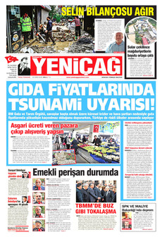 YENİÇAĞ gazetesi ilk sayfası