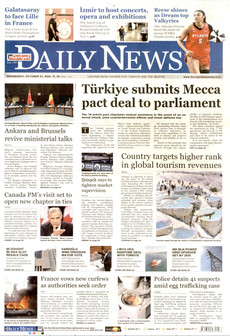 HÜRRİYET DAİLY NEWS gazetesi ilk sayfası