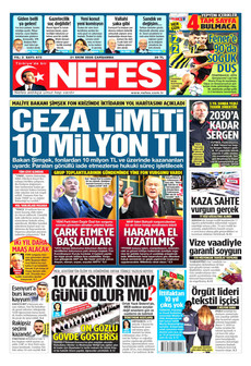 NEFES gazetesi ilk sayfası