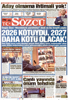 SÖZCÜ gazetesi ilk sayfası