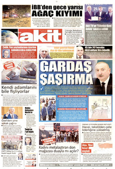 YENİ AKİT gazetesi ilk sayfası