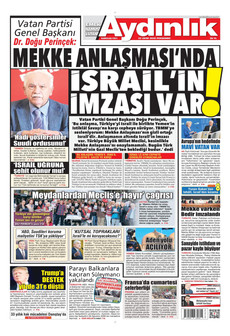 AYDINLIK GAZETESİ gazetesi ilk sayfası
