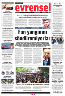 EVRENSEL gazetesi ilk sayfası