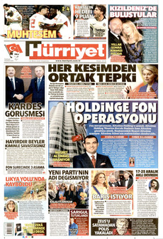 HÜRRİYET gazetesi ilk sayfası