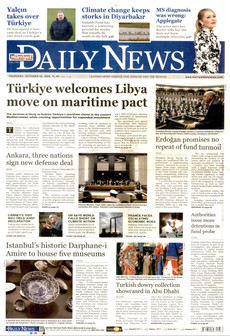 HÜRRİYET DAİLY NEWS gazetesi ilk sayfası