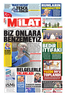MİLAT gazetesi ilk sayfası