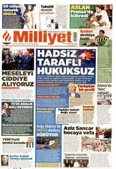 MİLLİYET gazetesi ilk sayfası