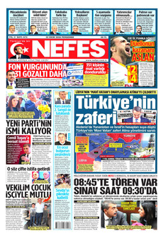 NEFES gazetesi ilk sayfası