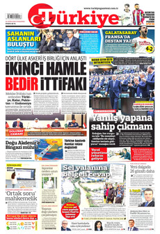 TÜRKİYE GAZETESİ gazetesi ilk sayfası