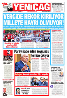 YENİÇAĞ gazetesi ilk sayfası