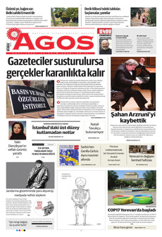 AGOS gazetesi ilk sayfası