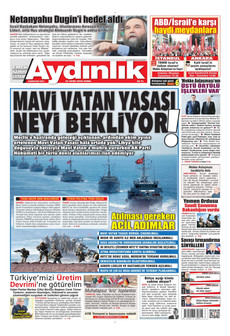 AYDINLIK GAZETESİ gazetesi ilk sayfası