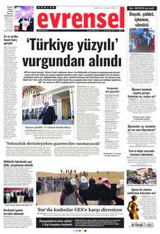EVRENSEL gazetesi ilk sayfası