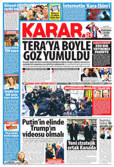 KARAR gazetesi ilk sayfası