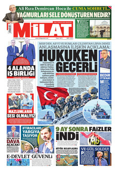 MİLAT gazetesi ilk sayfası