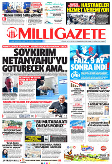 MİLLİ GAZETE gazetesi ilk sayfası