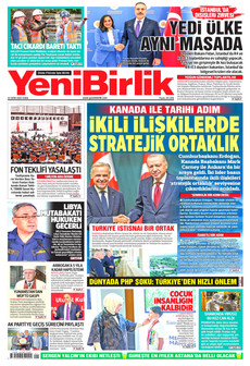 YENİBİRLİK gazetesi ilk sayfası