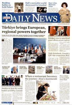 HÜRRİYET DAİLY NEWS gazetesi ilk sayfası