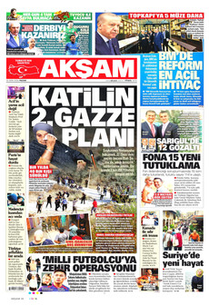 AKŞAM gazetesi ilk sayfası