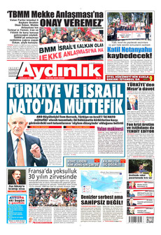 AYDINLIK GAZETESİ gazetesi ilk sayfası