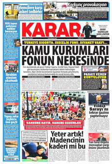 KARAR gazetesi ilk sayfası
