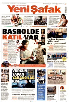 YENİ ŞAFAK gazetesi ilk sayfası