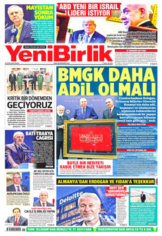 YENİBİRLİK gazetesi ilk sayfası