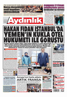AYDINLIK GAZETESİ gazetesi ilk sayfası