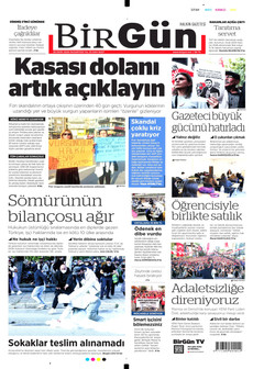 BİRGÜN gazetesi ilk sayfası