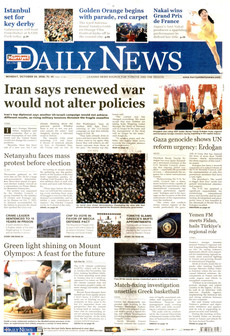 HÜRRİYET DAİLY NEWS gazetesi ilk sayfası