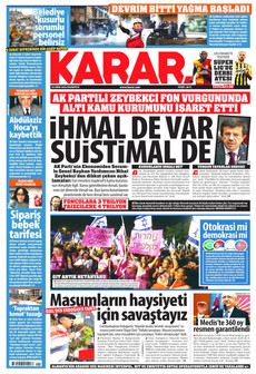 KARAR gazetesi ilk sayfası