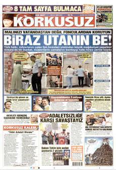 KORKUSUZ gazetesi ilk sayfası