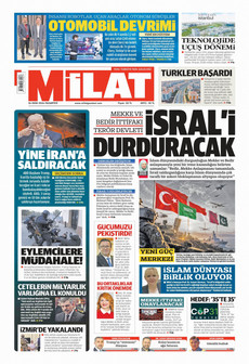 MİLAT gazetesi ilk sayfası