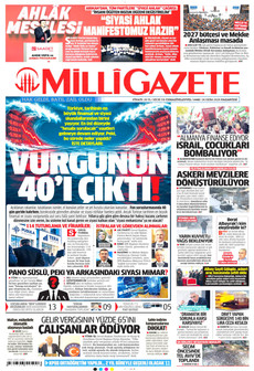 MİLLİ GAZETE gazetesi ilk sayfası