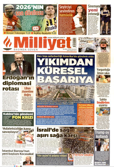 MİLLİYET gazetesi ilk sayfası
