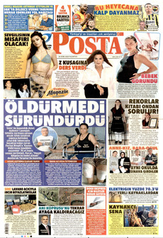 POSTA gazetesi ilk sayfası