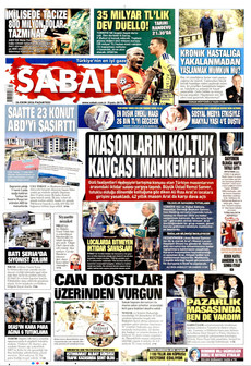 SABAH gazetesi ilk sayfası