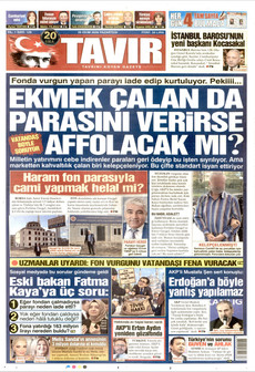 TAVIR GAZETESİ gazetesi ilk sayfası
