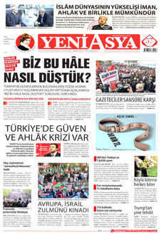 YENİ ASYA gazetesi ilk sayfası