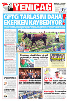 YENİÇAĞ gazetesi ilk sayfası