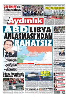 AYDINLIK GAZETESİ gazetesi ilk sayfası