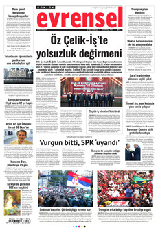 EVRENSEL gazetesi ilk sayfası