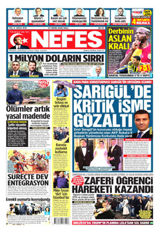 NEFES gazetesi ilk sayfası