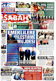 SABAH gazetesi ilk sayfası