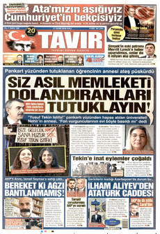 TAVIR GAZETESİ gazetesi ilk sayfası