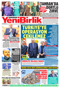 YENİBİRLİK gazetesi ilk sayfası